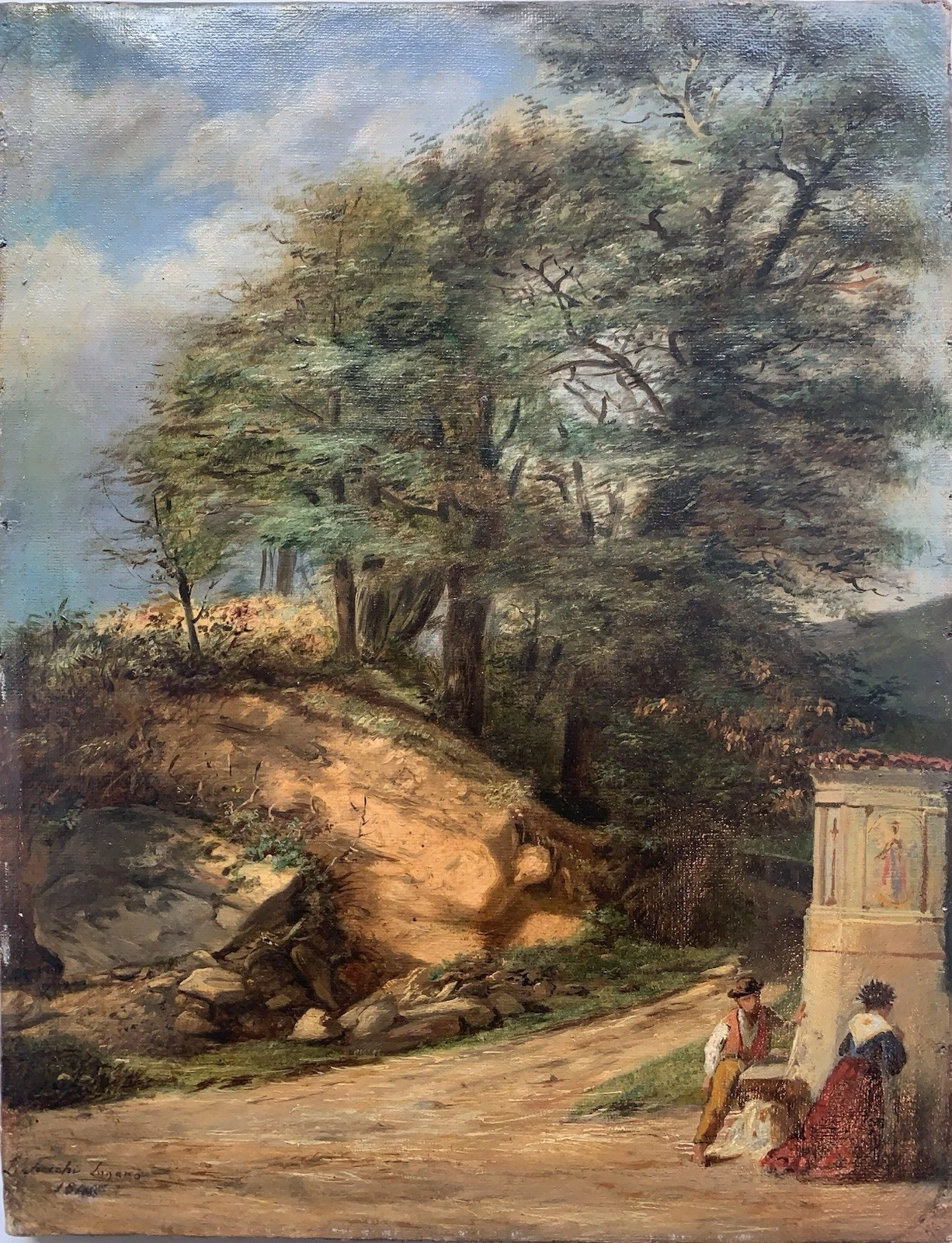 s-l1600 (60) Luigi Sacchi - Olio su tela - Pittore Lombardo - Lugano - immagine 1